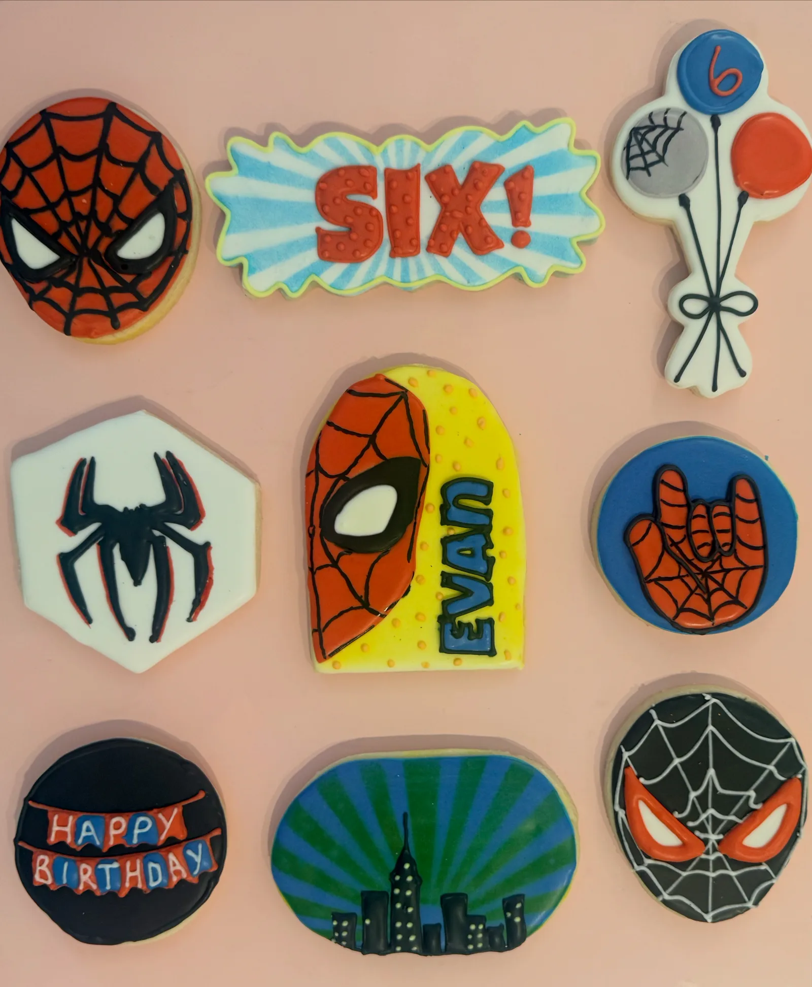 Superhero celebration cookies